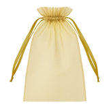Yellow organza gift bag with drawstring closure #whtbkgd