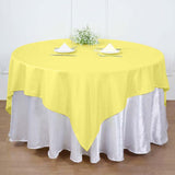 54"x54" Yellow Square Polyester Table Overlay