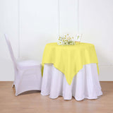 54"x54" Yellow Square Polyester Table Overlay