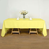 60"x126" Yellow Polyester Rectangular Tablecloth