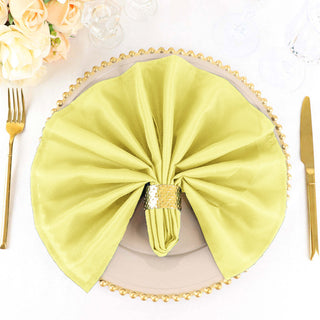 Elevate Your Tablescape with Yellow Seamless Cloth Dinner Napkins