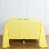 Yellow Polyester Square Tablecloth 90"x90"