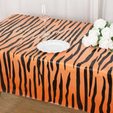 5 Pack Animal Theme Rectangle Plastic Table Covers, Jungle Safari PVC Waterproof