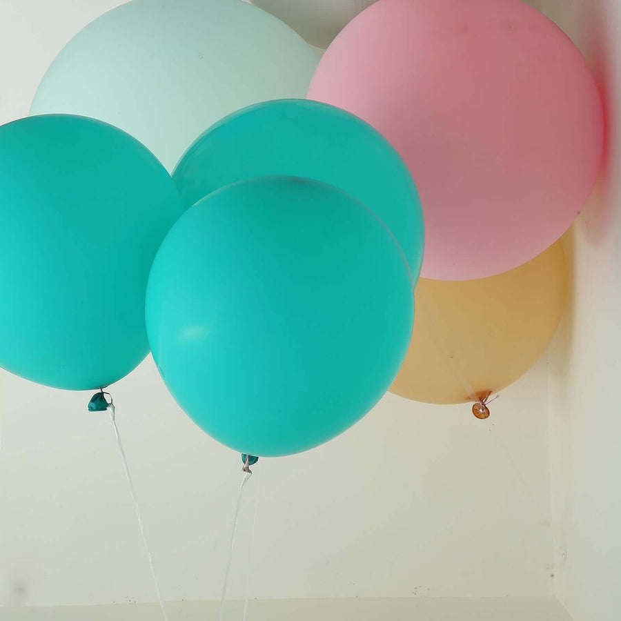 10 Pack | 18inch Matte Pastel Turquoise Helium/Air Latex Party Balloons