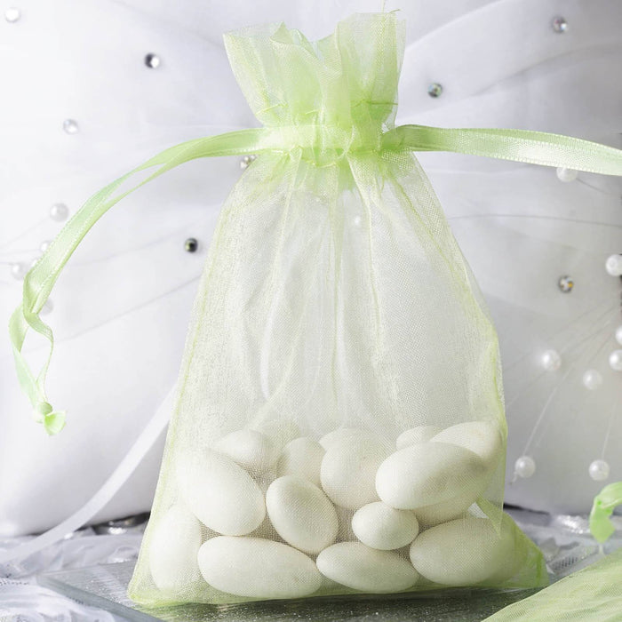 10 Pack | 4x6inch Mint Organza Drawstring Wedding Party Favor Gift Bags - Clearance SALE