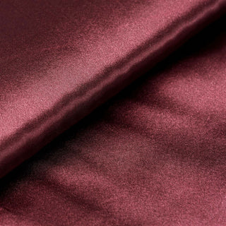 Burgundy Satin Fabric Bolt for Stunning Event Decor