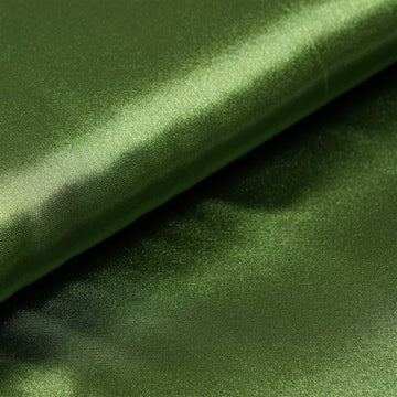 10 Yards | 54" Olive Green Satin Fabric Bolt