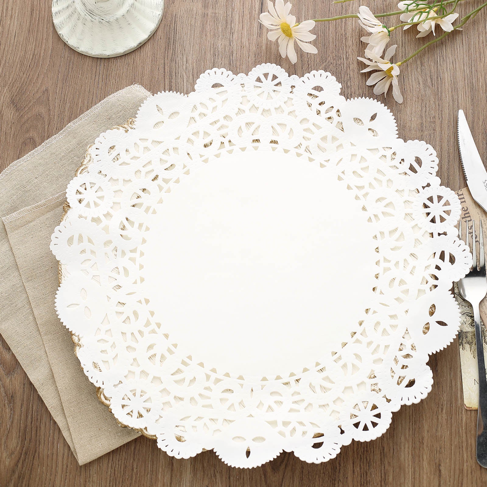 12 inch x 16 inch Rectangle Paper Doilies/Lace Paper Placemats/Disposable  Greaseproof Doilies,White,Pack of 100