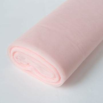 108"x50 Yards Blush Tulle Fabric Bolt, DIY Craft Fabric Roll