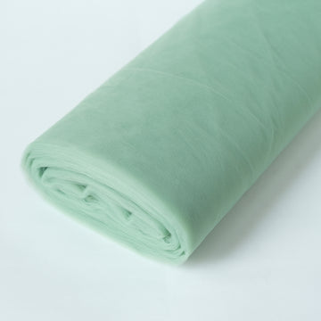 108"x50 Yards Sage Green Tulle Fabric Bolt, DIY Craft Fabric Roll