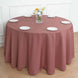 108inch Cinnamon Rose Polyester Round Tablecloth