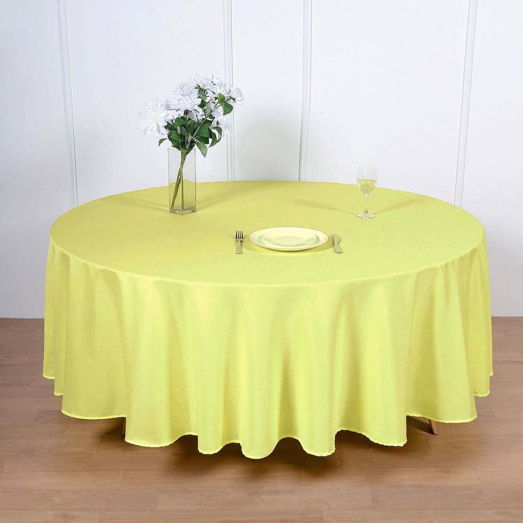 108 In Yellow Seamless Polyester Tablecloth