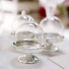 12 Pack | 3 inch Silver Mini Cake Stand Bell Jars, Candy Container