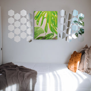 Add Elegance and Style with 12 Pack | 7" Hexagon Mirror Wall Stickers in Acrylic
