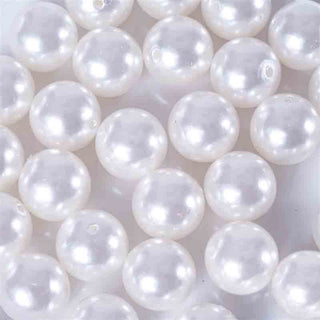 Add Elegance to Your Decor with 120 Pack of Glossy White Faux Craft Pearl Beads and Vase Filler