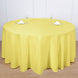 120 inch Yellow Polyester Round Tablecloth