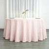 132Inch Blush / Rose Gold Seamless Polyester Round Tablecloth