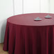 132Inch Burgundy Seamless Polyester Round Tablecloth
