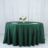 132Inch Hunter Emerald Green Seamless Polyester Round Tablecloth