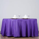 Elevate Your Event Decor with the Stunning Purple Seamless Polyester Round Tablecloth