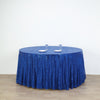 132inch Royal Blue Premium Sequin Round Tablecloth, Sparkly Tablecloth