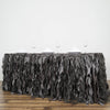 14FT Charcoal Grey Curly Willow Taffeta Table Skirt