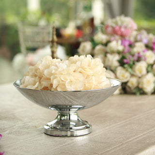 Add Elegance to Your Event with the Metallic Silver Pedestal Flower Pot