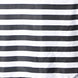 120" | 135 gsm | Black & White Stripe Premium Round Satin Tablecloth#whtbkgd