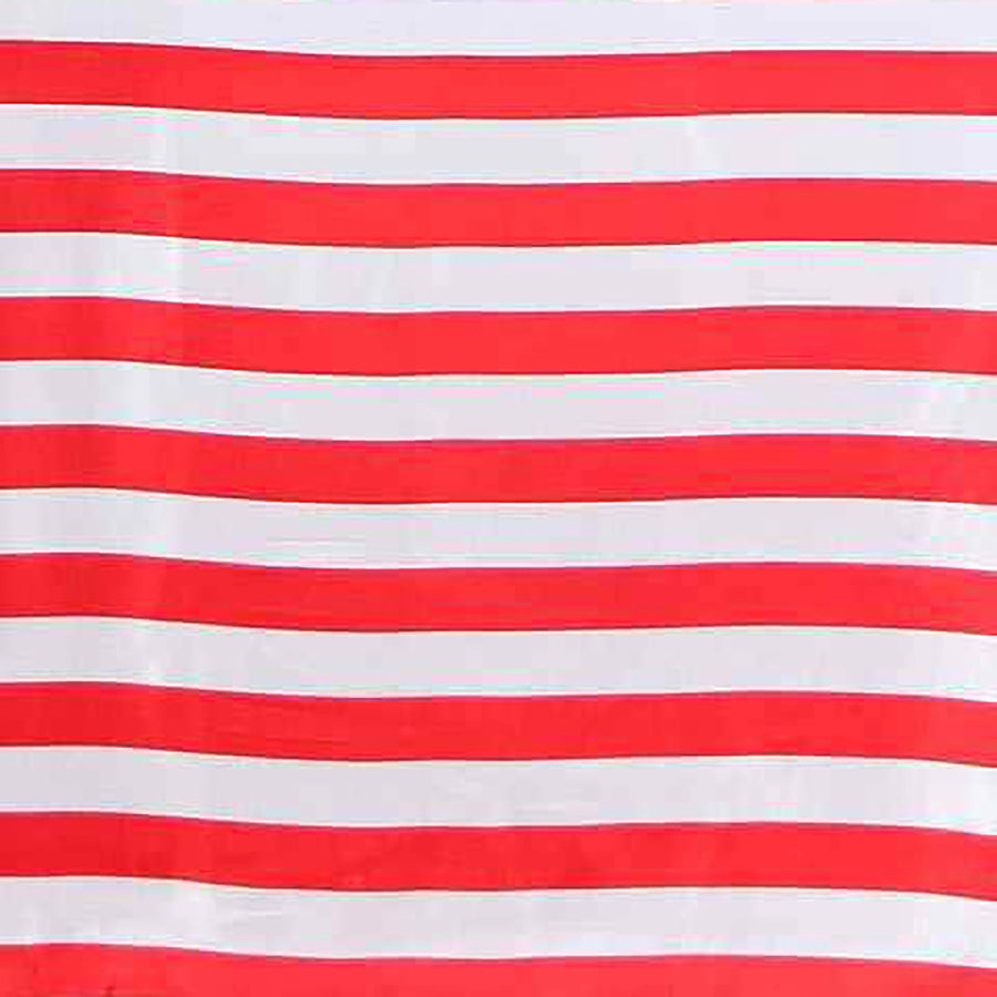 90"x156" | Stripe Satin Rectangle Tablecloth | Red & White | Seamless#whtbkgd