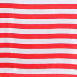 90"x132" | Stripe Satin Rectangle Tablecloth | Red & White | Seamless#whtbkgd