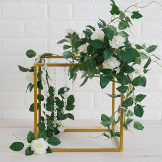 Elegant Gold Metal Frame Wedding Flower Stands