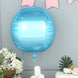 2 Pack | 18inch 4D Metallic Blue Sphere Mylar Foil Helium or Air Balloons