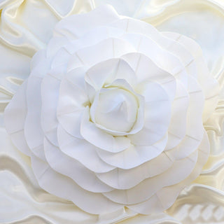 Add Elegance to Your Event with 2 Pack Large White Real Touch Artificial Foam DIY Craft Roses