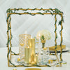 2 Pack | 20inch Square Gold Metal Frame Wedding Flower Stands, Geometric Centerpieces