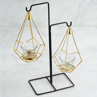 Add Elegance to Your Space with Gold Geometric Tealight Candle Holders