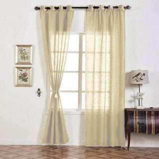 Elegant Ivory Faux Linen Curtains for a Timeless Look