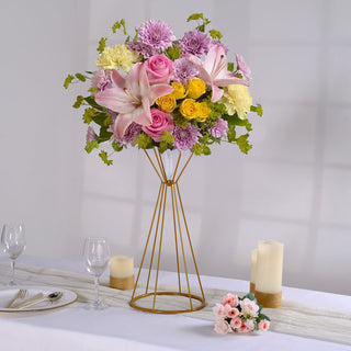 Glamorous Gold Metal Flower Stand for Stunning Centerpieces