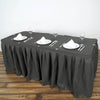 21ft Charcoal Gray Pleated Polyester Table Skirt, Banquet Folding Table Skirt