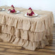 21ft Wholesale Natural 3 Tier Rustic Elegant Ruffled Burlap Table Skirt