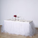 21FT White 4 Layer Tulle Tutu Pleated Table Skirts