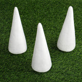 24 Pack | 6inch White Styrofoam Cone, Foam Cone For DIY Crafts