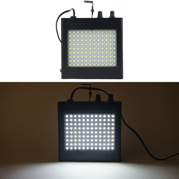 25W 108 LED Super Bright White Strobe Light With Dual Mode Flash & Speed Control