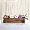 30"x6" | Smoked Brown Rustic Natural Wood Planter Box With Removable Plastic Liners