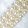 35 Pack | 30mm Glossy Ivory Faux Craft Pearl Beads & Vase Filler