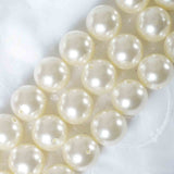Glossy Ivory Faux Craft Pearl Beads and Vase Filler - Enhance Your Event Decor