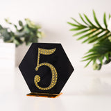 4inch Gold Decorative Rhinestone Number Stickers DIY Crafts - 5
