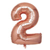 40inch Metallic Blush Rose Gold Mylar Foil Helium/Air Number Balloon - 2#whtbkgd