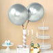 5 Pack | 18Inch Metallic Chrome Silver Latex Helium/Air Party Balloons