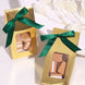 50 Pcs 3inch Hunter Green Satin Pre Tied Ribbon Bows, Gift Basket Party Favor Bags Decor - Classic