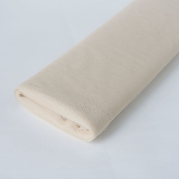 54inch x40 Yards Beige Tulle Fabric Bolt, DIY Crafts Sheer Fabric Roll
